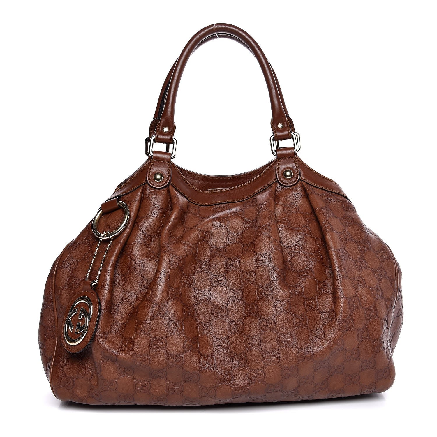 Gucci Guccissima Medium Sukey Tote Brown 1 of 11