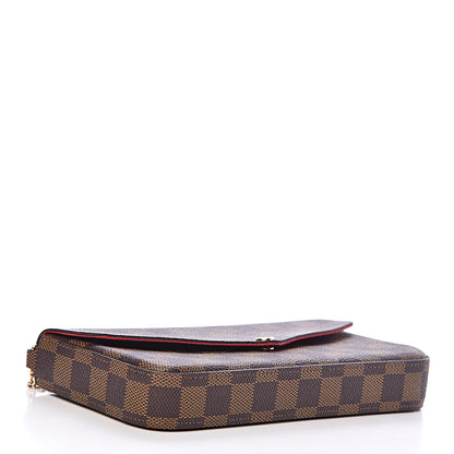 Louis Vuitton Damier Ebene Pochette Felicie Chain Wallet 4 of 12