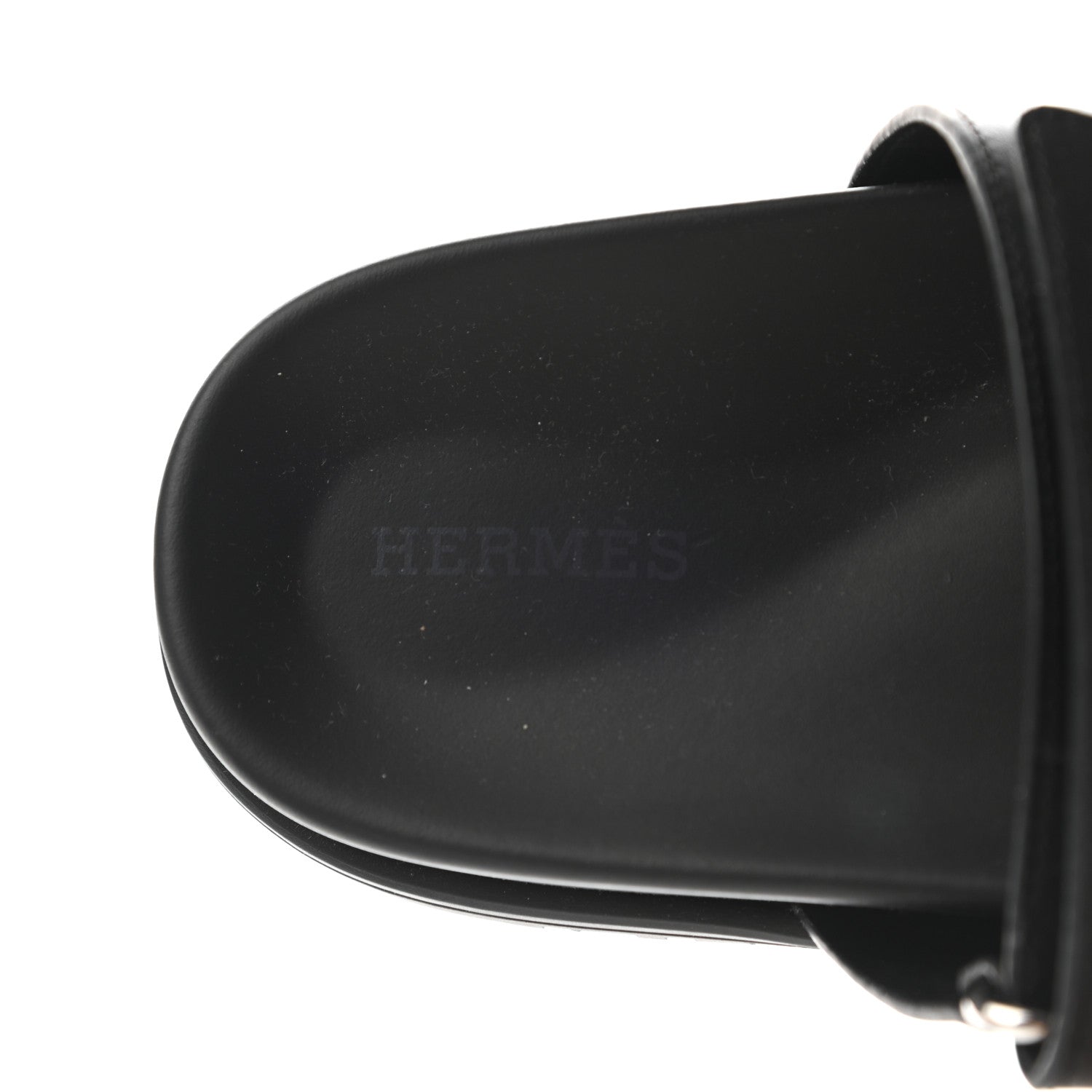 Hermes Calfskin Womens Chypre Sandals 37 Black 7 of 11