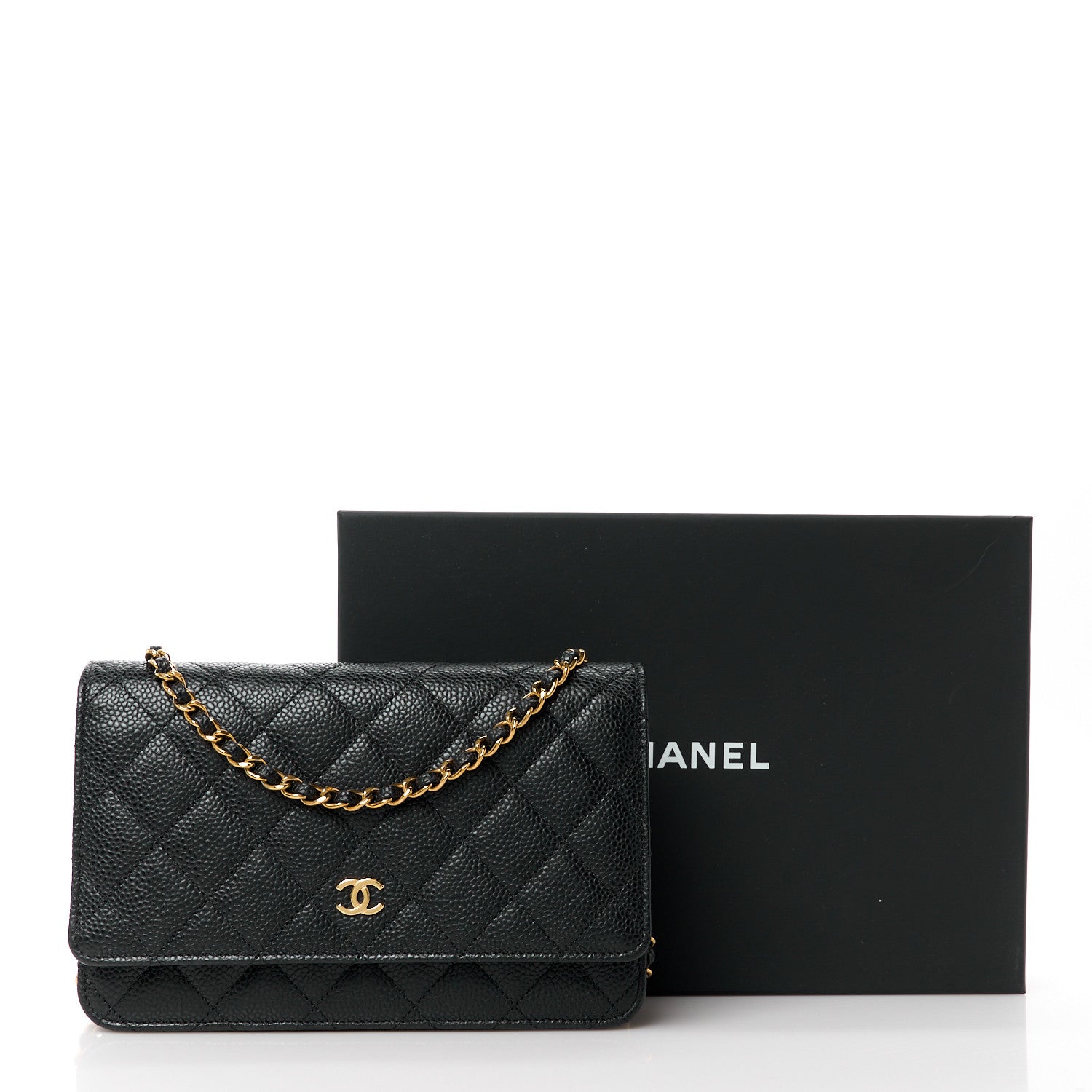Chanel Caviar Quilted Wallet on Chain WOC Black 12 of 12