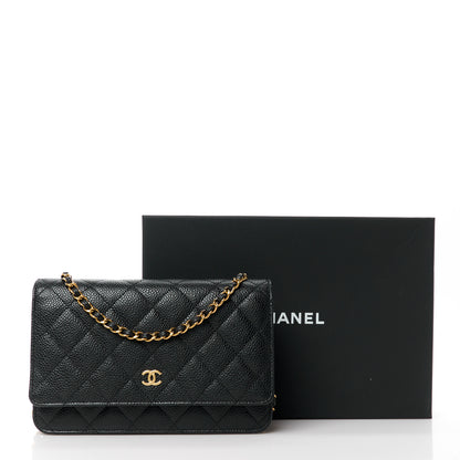 Chanel Caviar Quilted Wallet on Chain WOC Black 12 of 12