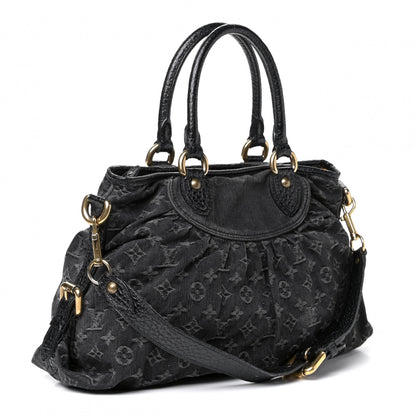 Louis Vuitton Denim Neo Cabby MM Black 2 of 8