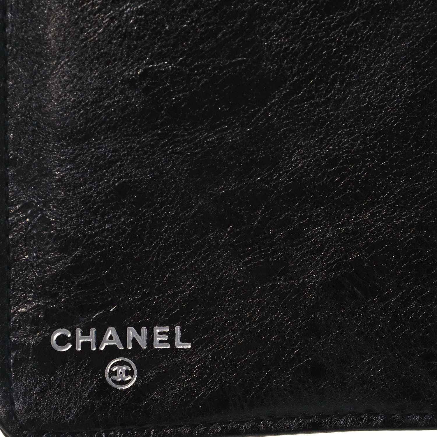 Chanel Patent Crumpled Calfskin Quilted Yen Reissue Wallet Black 6 of 6