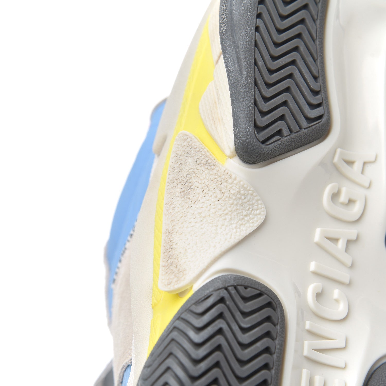 Balenciaga Nylon Suede Womens Triple S 2.0 Sneakers 40 Gris Bleu Rouge 11 of 17