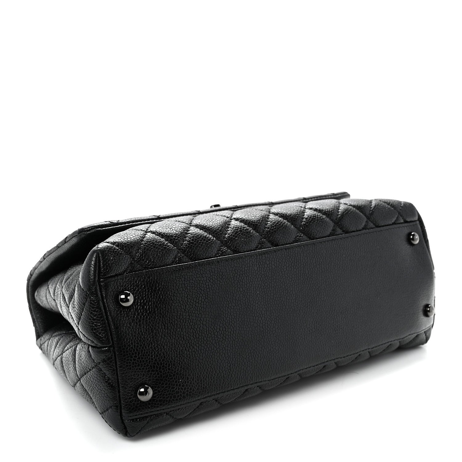Chanel Caviar Quilted Small Coco Handle Flap So Black 4 of 10