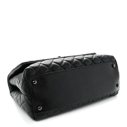 Chanel Caviar Quilted Small Coco Handle Flap So Black 4 of 10