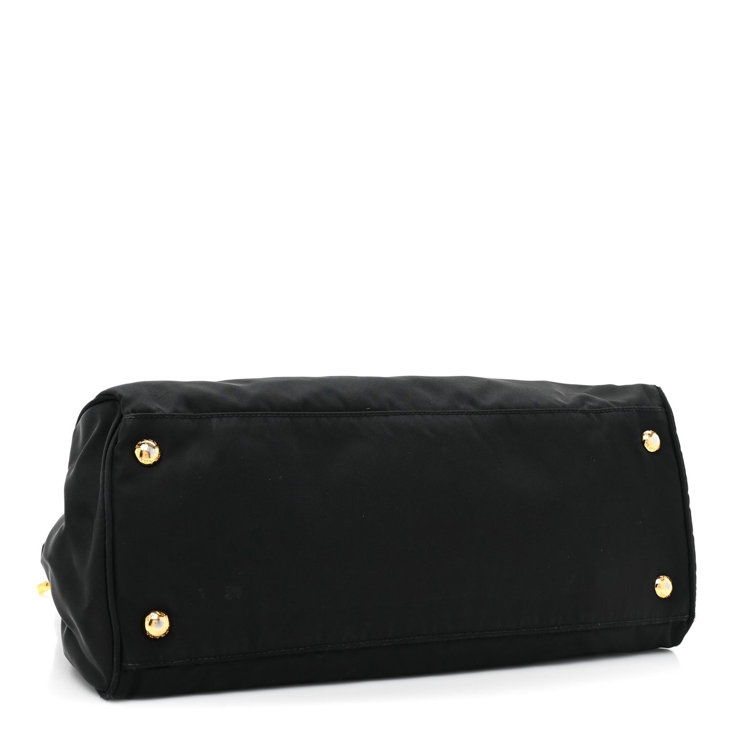 Tessuto Nylon Saffiano Shopping Tote Black