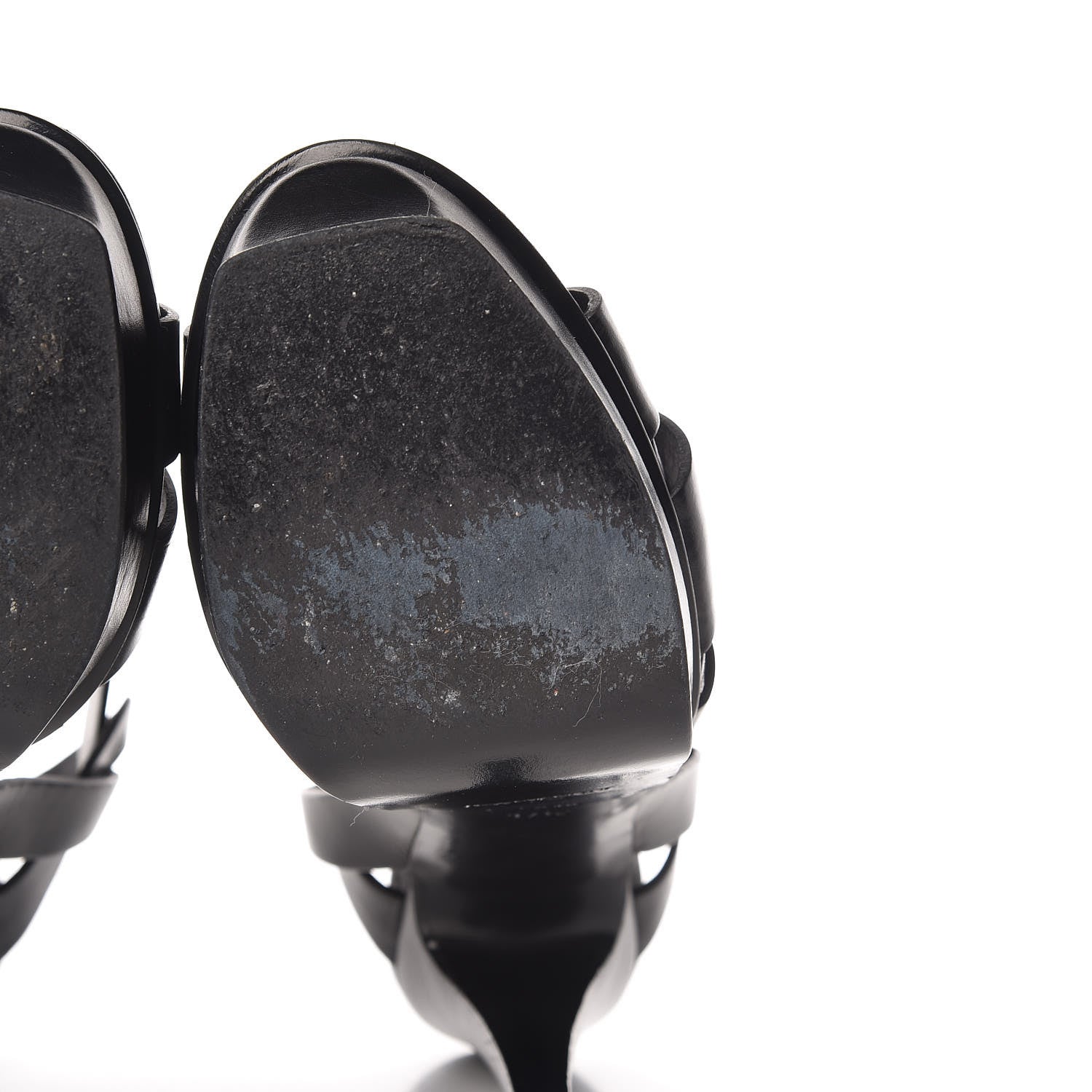 Saint Laurent Calfskin Tribute 105 Platform Sandals 37.5 Black 9 of 13