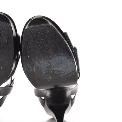 Saint Laurent Calfskin Tribute 105 Platform Sandals 37.5 Black 9 of 13