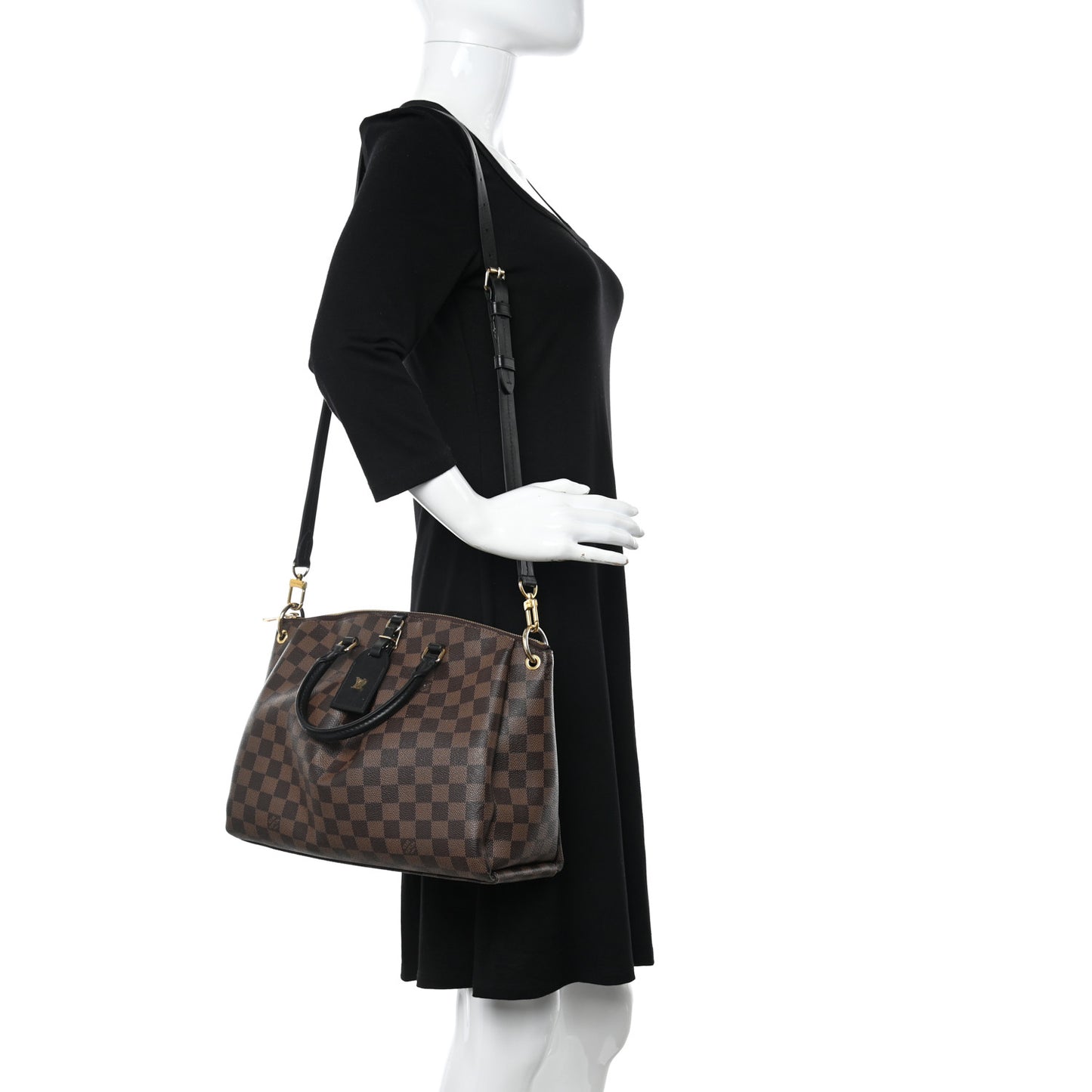 Damier Ebene Odeon Tote MM Black