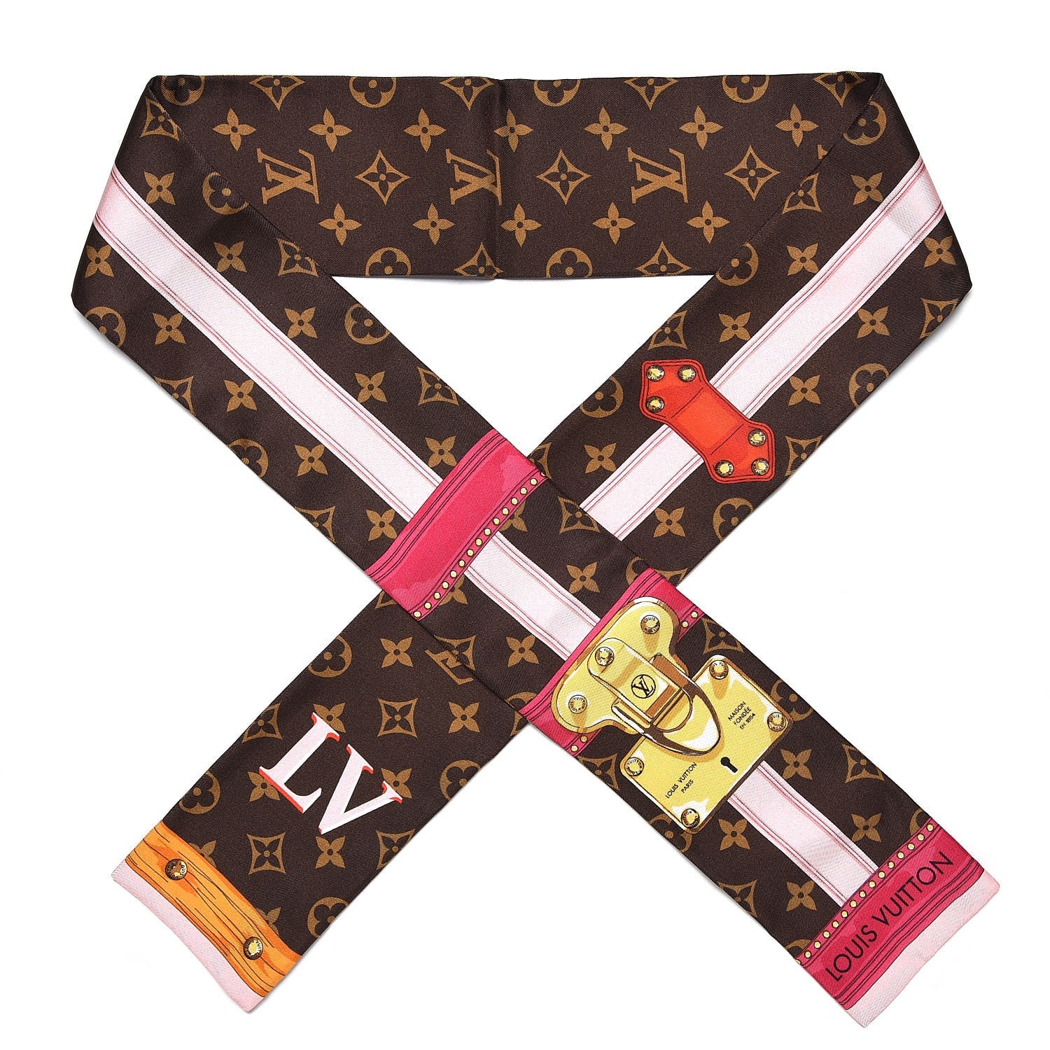 Louis Vuitton Silk Monogram Summer Trunks Bandeau Brown 1 of 8