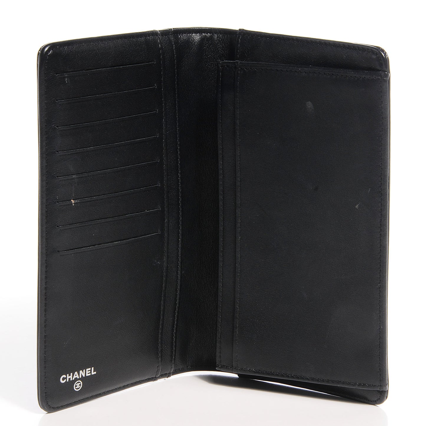 Patent CC Yen Wallet Black White