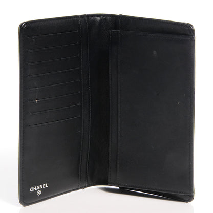 Chanel Patent CC Yen Wallet Black White 5 of 8