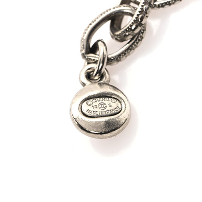 Chanel Pearl CC Cluster Necklace Silver 5 of 7