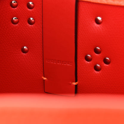 Christian Louboutin Calfskin Empire Spike Studded East West Cabata Tote Orange 8 of 11