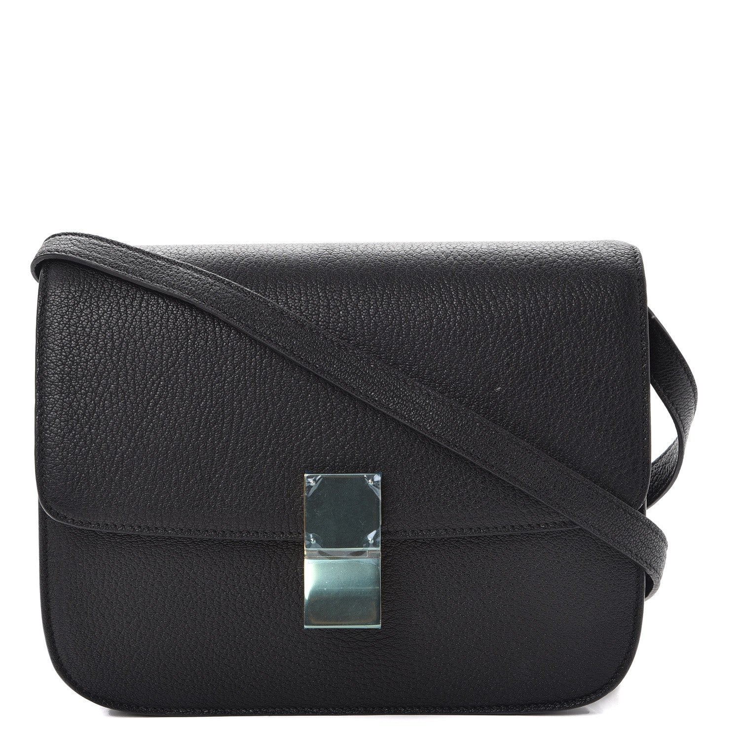Celine Goatskin Medium Classic Box Flap Bag Black 1 of 8