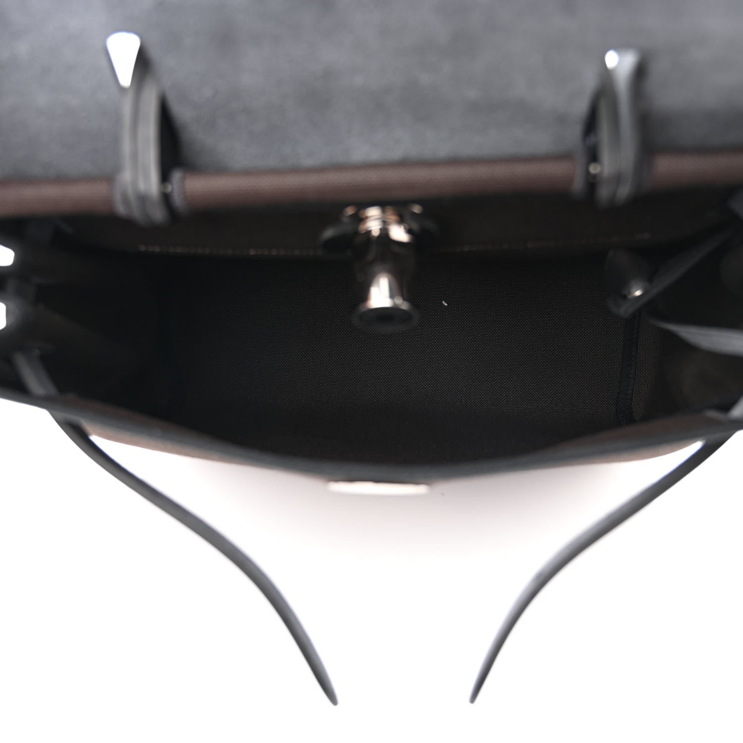 Hermes Military Toile Vache Hunter Herbag Zip Retourne 31 PM Ebene Black 6 of 11