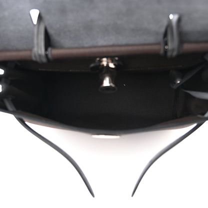 Hermes Military Toile Vache Hunter Herbag Zip Retourne 31 PM Ebene Black 6 of 11