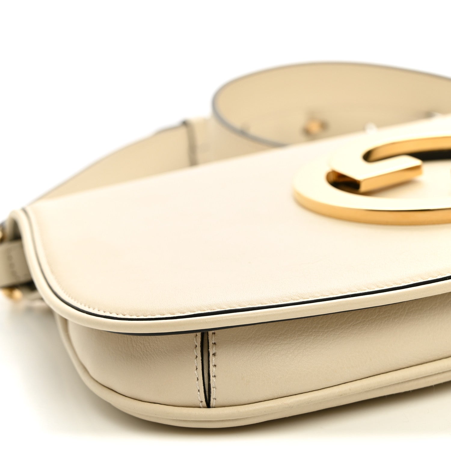 Gucci Roxy Calfskin Blondie Chain Shoulder Flap Bag Mystic White 9 of 11