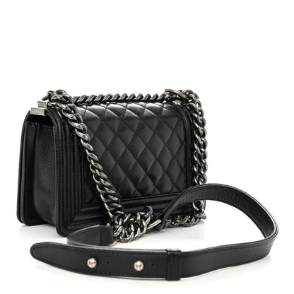 Chanel Caviar Quilted Small Boy Flap Black 3 of 10