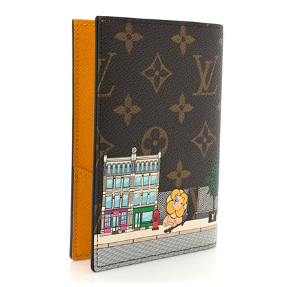 Louis Vuitton Monogram 2022 Christmas Animation New York Soho Passport Cover Yellow 3 of 9