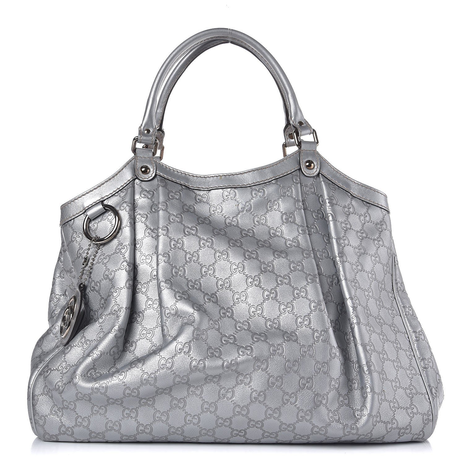 Gucci Guccissima Large Sukey Tote Silver 1 of 11