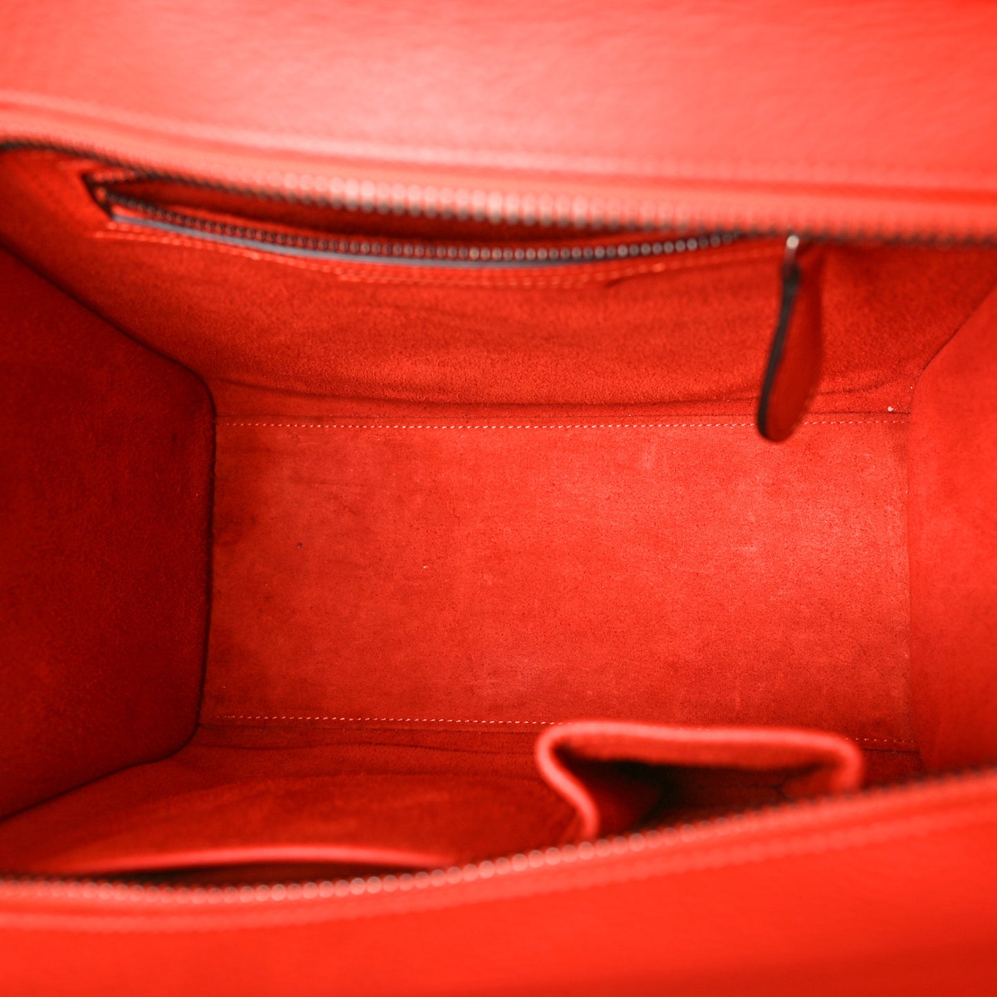 Drummed Calfskin Micro Luggage Vermillion