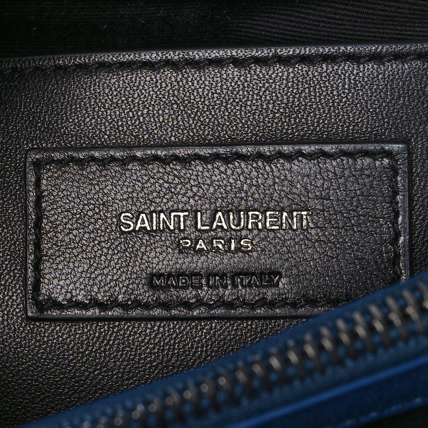 Saint Laurent Sheepskin Matelasse Chevron Monogram Medium College Bag Royal Blue 7 of 10