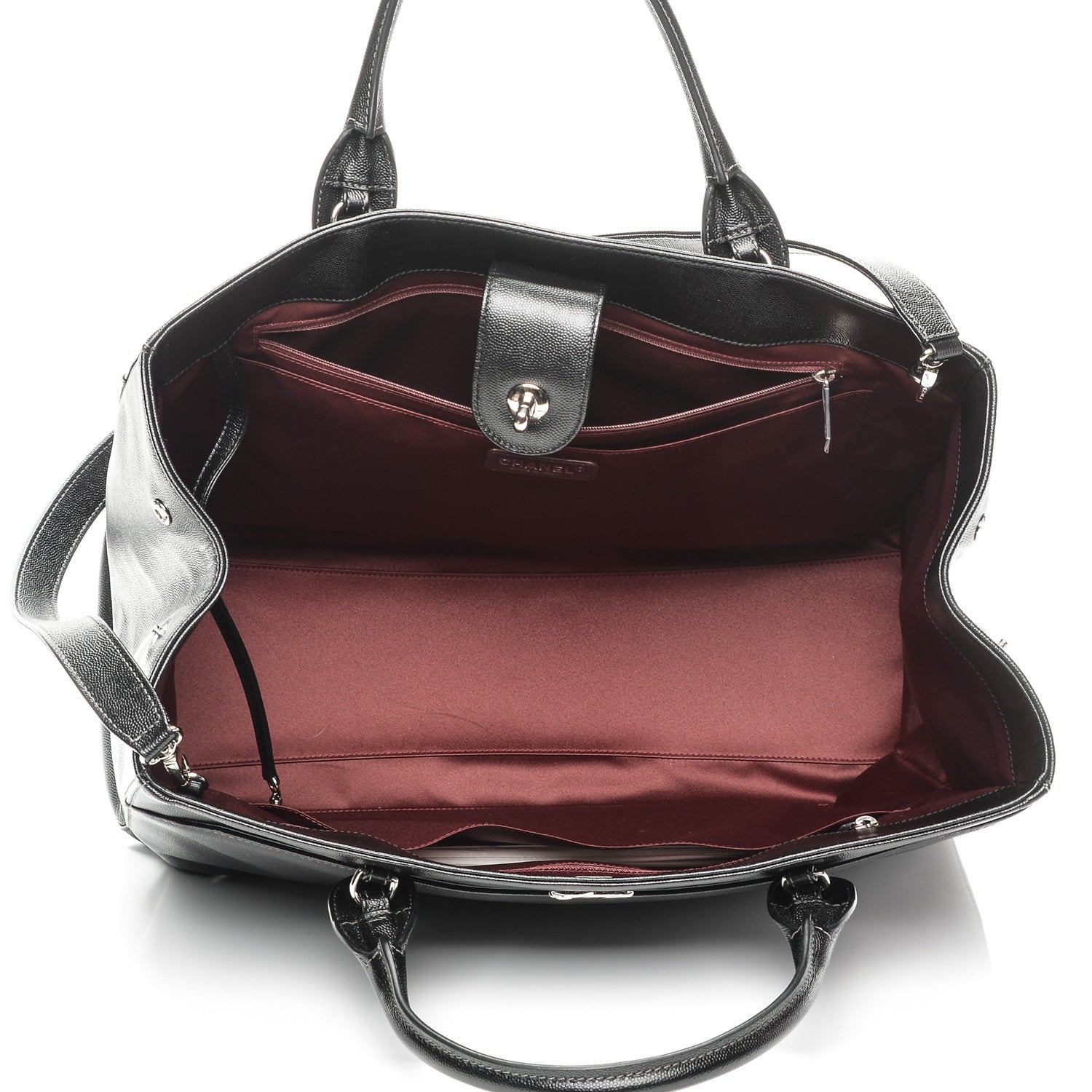 Chanel Caviar Large Cerf Executive Shopper Tote Black 5 of 7