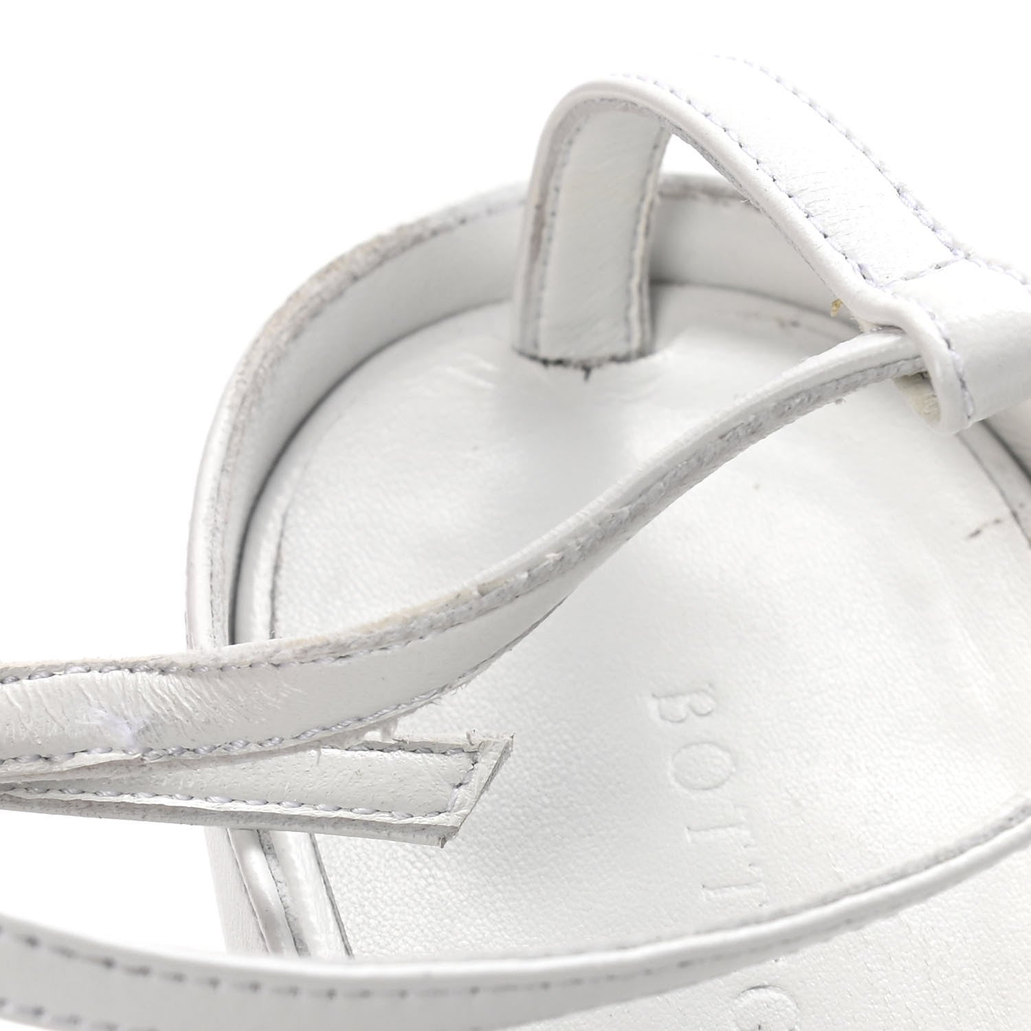 Bottega Veneta Lambskin Stretch Multi Strap 90mm Sandals 39.5 Optic White 13 of 14