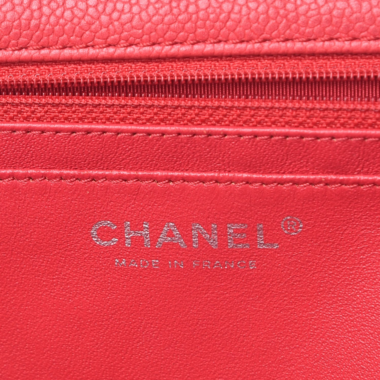Chanel Washed Caviar Quilted Maxi Single Flap Fuchsia 7 of 10