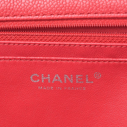 Chanel Washed Caviar Quilted Maxi Single Flap Fuchsia 7 of 10