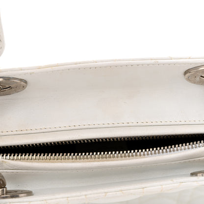 Christian Dior Lambskin Cannage Large Lady Dior White 13 of 14