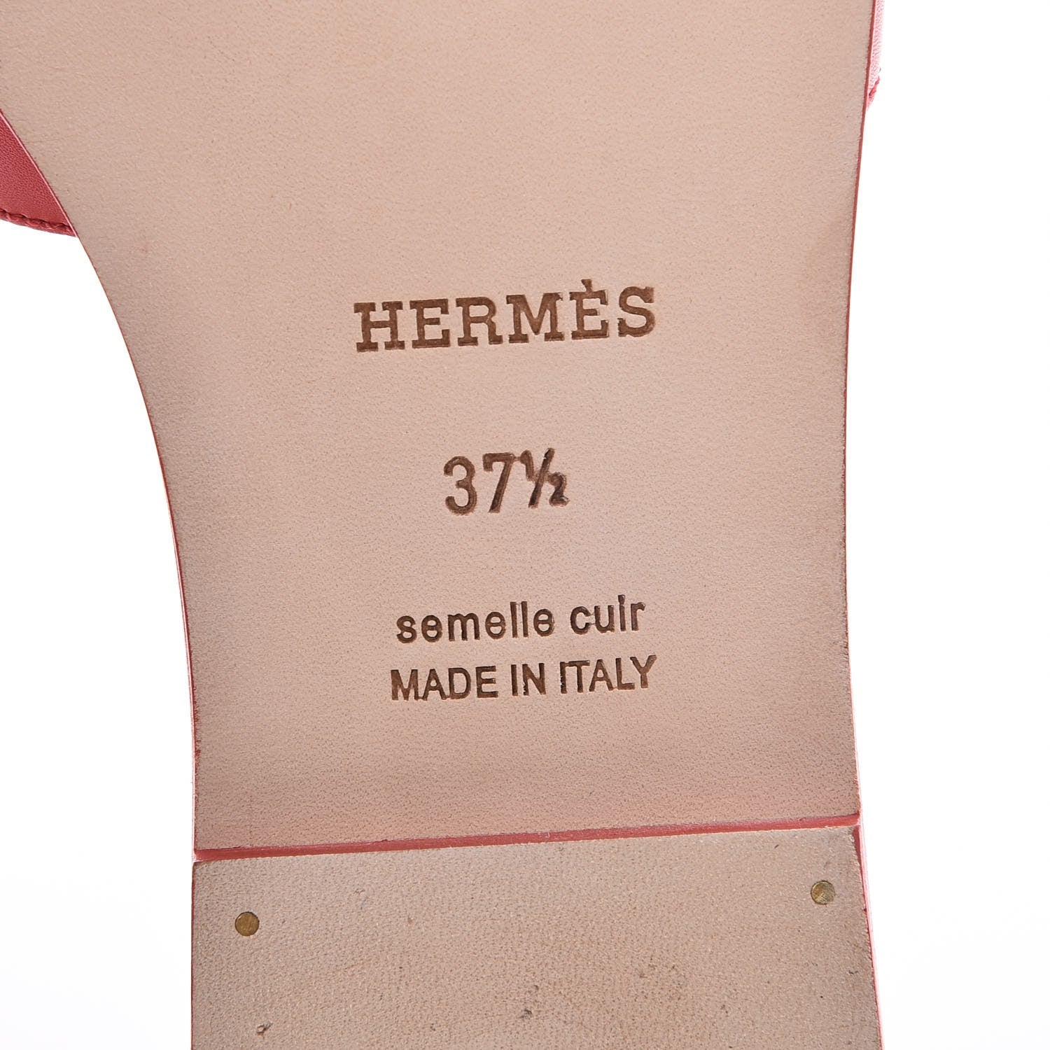 Hermes Tadelakt Oran Sandals 37.5 6 of 9