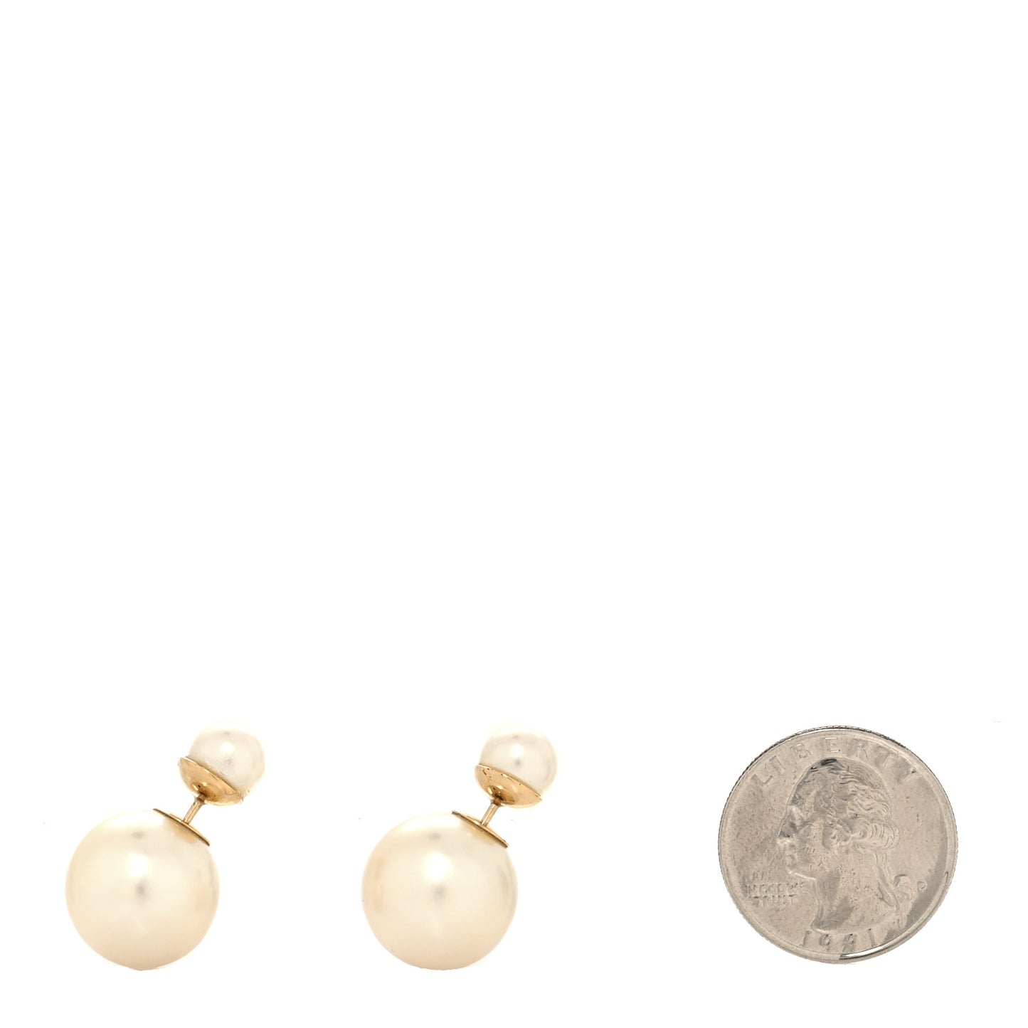Pearl Mise En Dior Tribal Earrings Gold