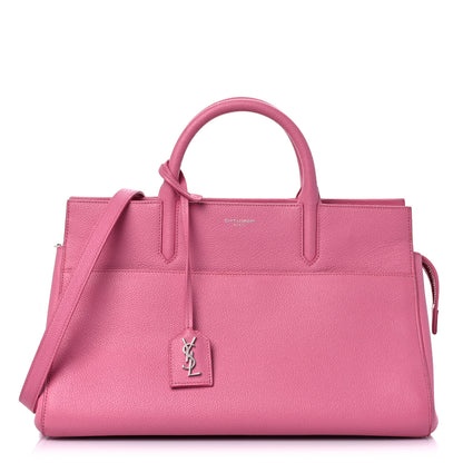 Saint Laurent Grained Calfskin Small Cabas Rive Gauche Rose Clair 1 of 18