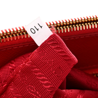 Prada Saffiano Vernice Galleria Double Zip Tote Rosso 7 of 14