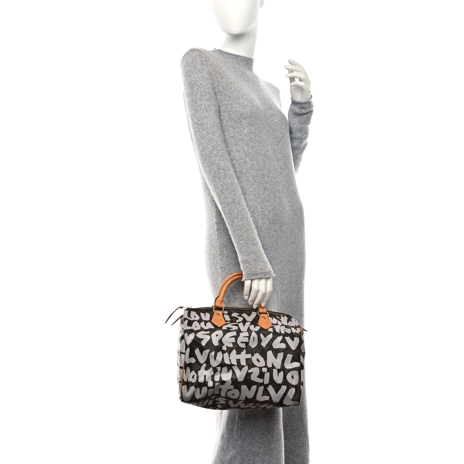 Louis Vuitton Monogram Graffiti Speedy 30 Silver 2 of 8