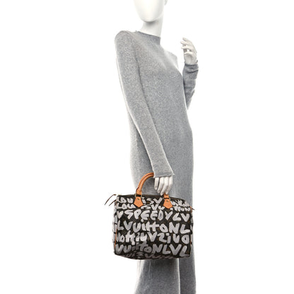 Louis Vuitton Monogram Graffiti Speedy 30 Silver 2 of 8