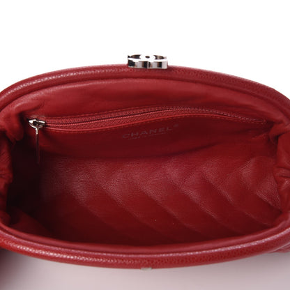 Chanel Caviar Quilted Timeless Clutch Red 5 of 7