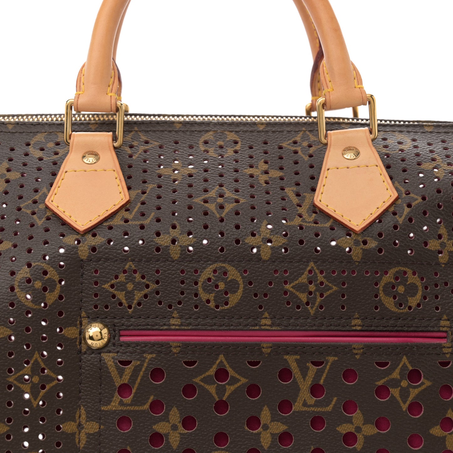 Monogram Perforated Speedy 30 Fuchsia