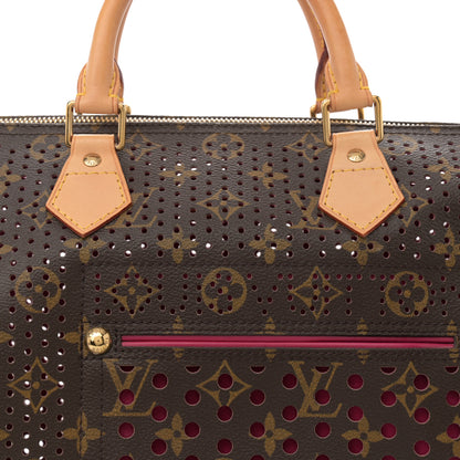 Louis Vuitton Monogram Perforated Speedy 30 Fuchsia 8 of 13