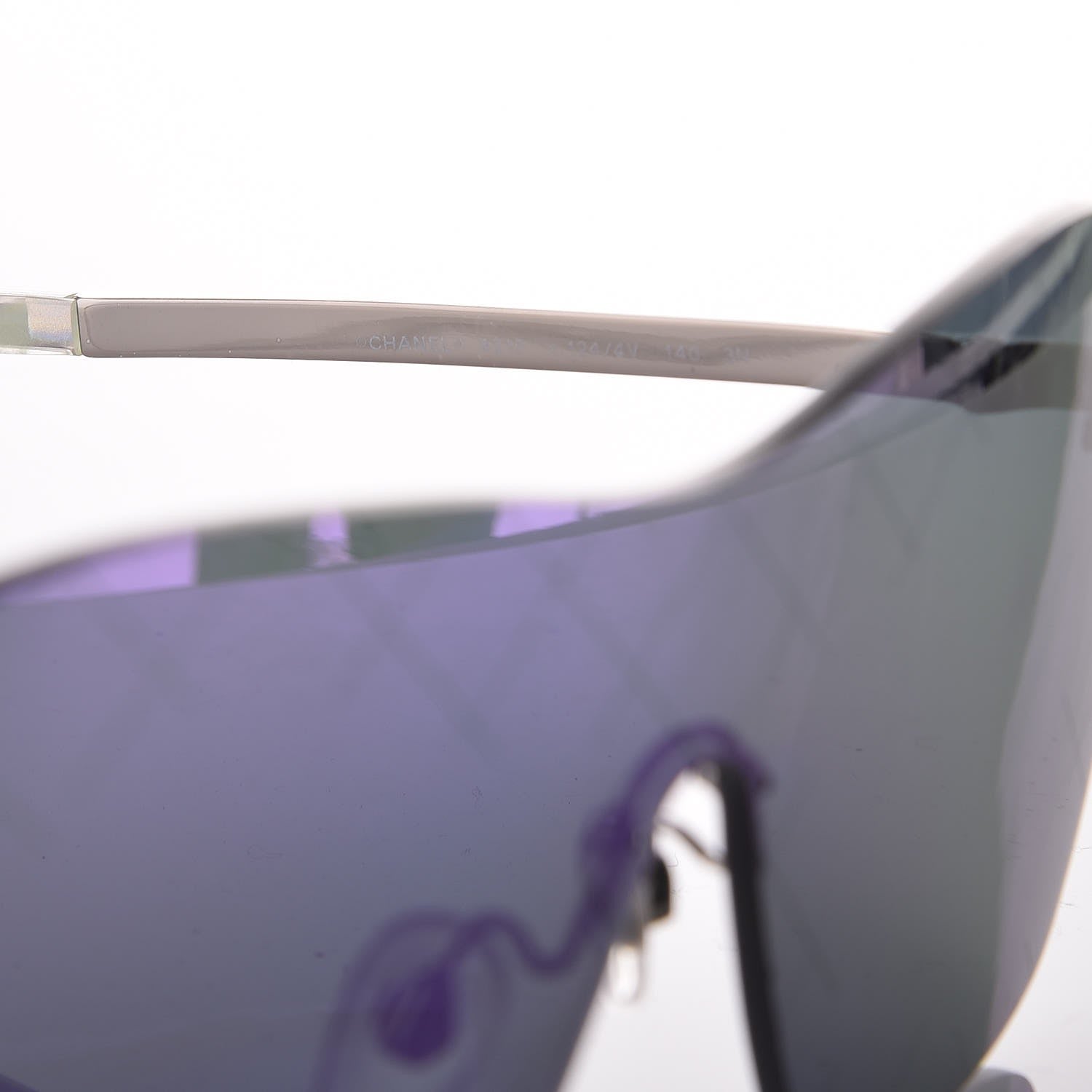 Chanel Shield Runway Sunglasses 4215 Silver Purple 5 of 8