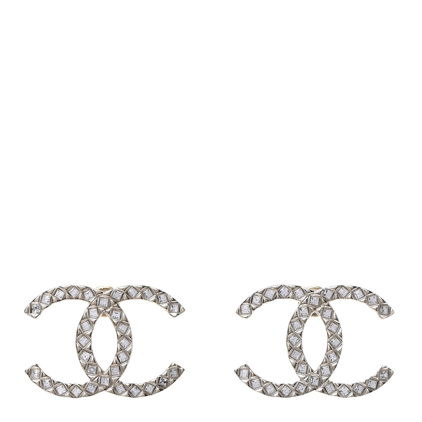 Baguette Crystal High Society CC Earrings Gold