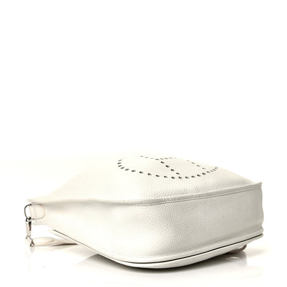 Hermes Taurillon Clemence Evelyne III GM White 3 of 4