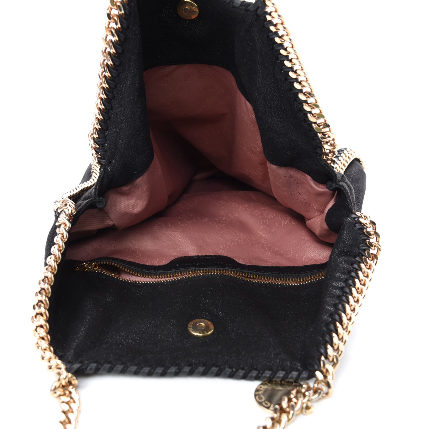 Stella McCartney Shaggy Deer Falabella Fold Over Tote Black 6 of 11
