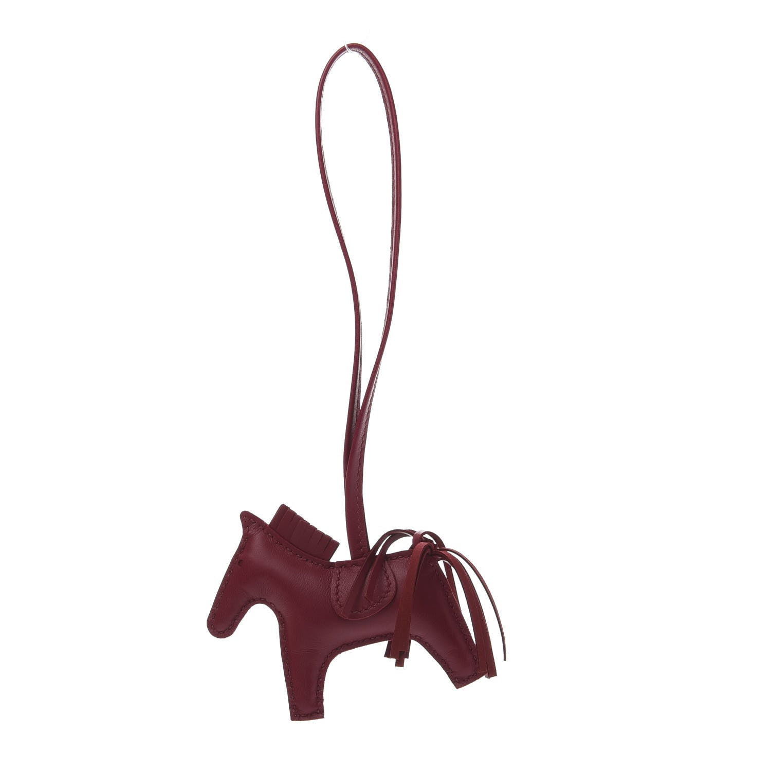Hermes Milo Lambskin Grigri Rodeo Horse Bag Charm PM Rubis 3 of 5