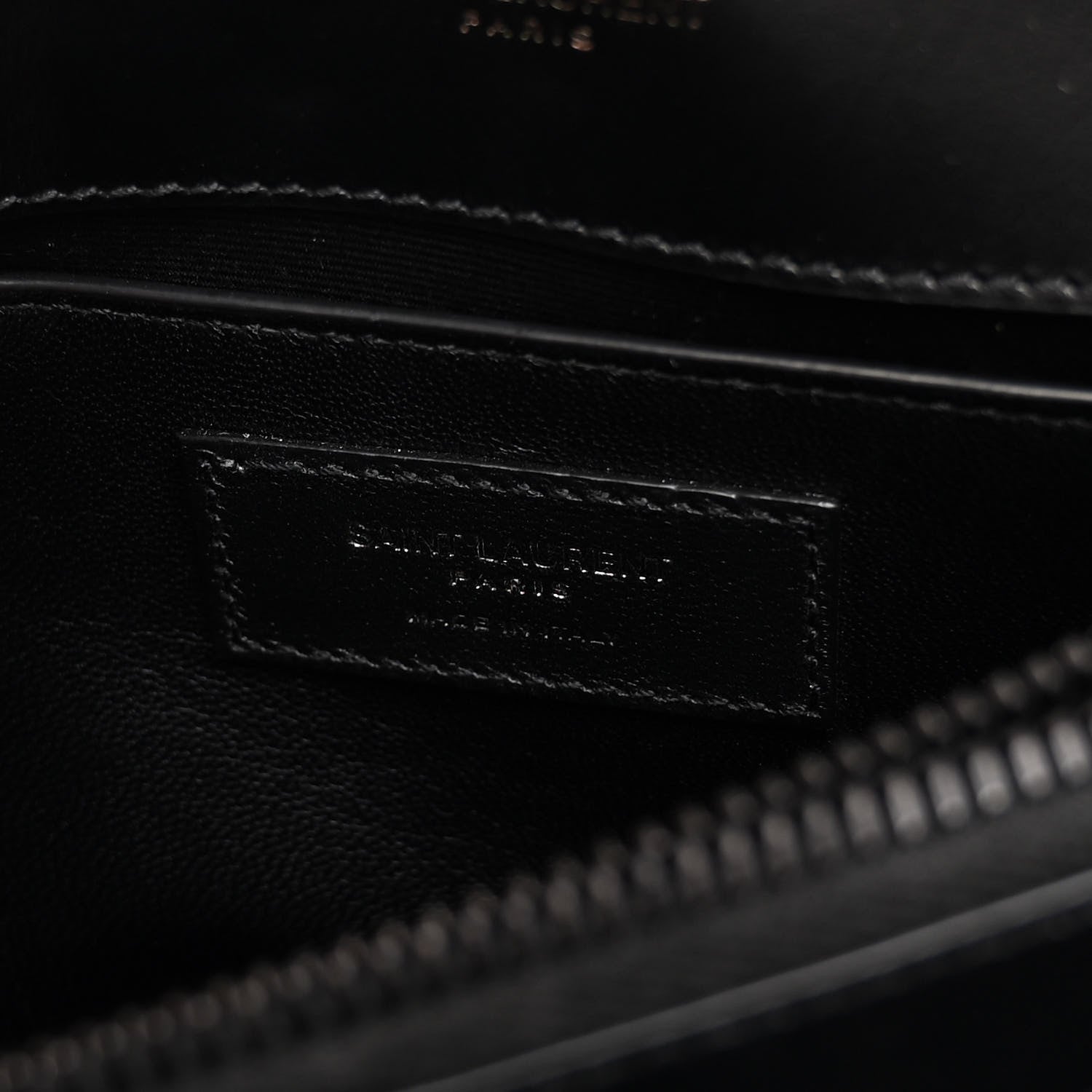 Saint Laurent SAINT LAURENT Calfskin Y Quilted Monogram Monochrome Small Loulou Chain Satchel Black 6 of 9