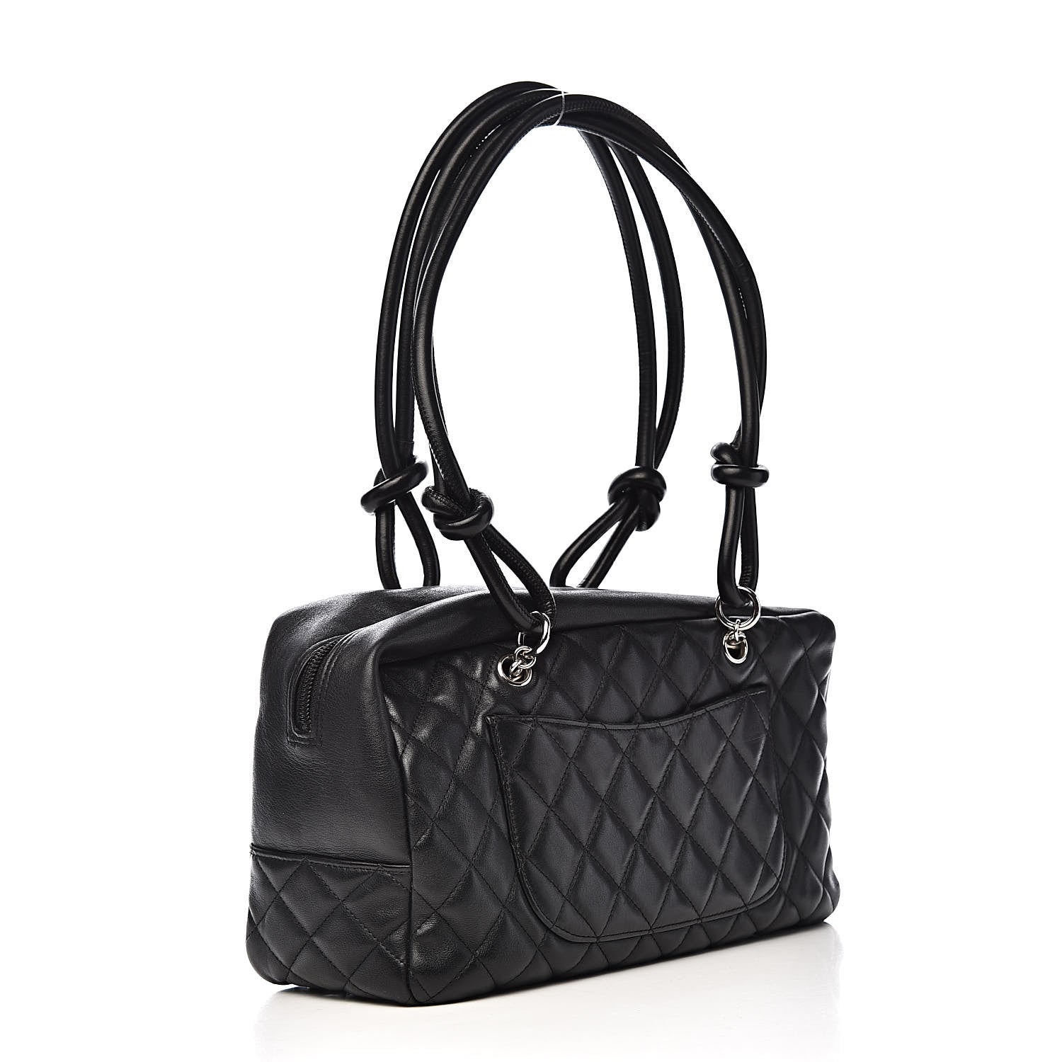 Chanel Calfskin Quilted Large Cambon Bowler Black 3 of 12