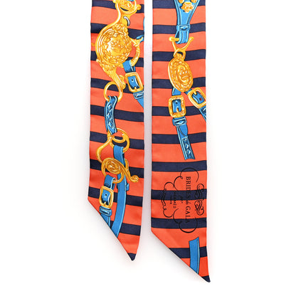 Hermes Silk Brides De Gala Bayaderes Twilly Vermillon Marine Bleu Royal 2 of 4